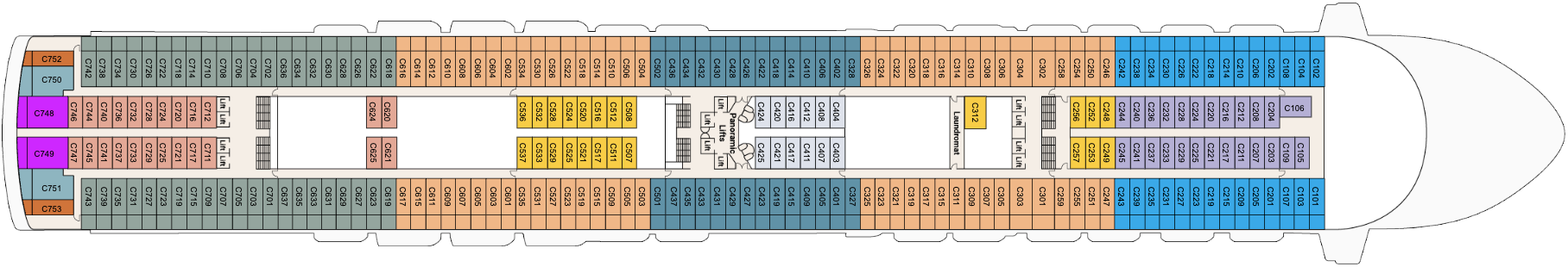 Princess Cruises Crown Princess Deck 10 - Caribe.png